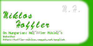 miklos hoffler business card